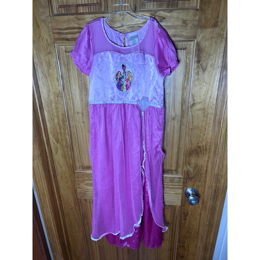 Disney Store Princess Nightgown Pink Purple Rapunzel Tiana Aurora Girls 10 - Picture 2 of 6